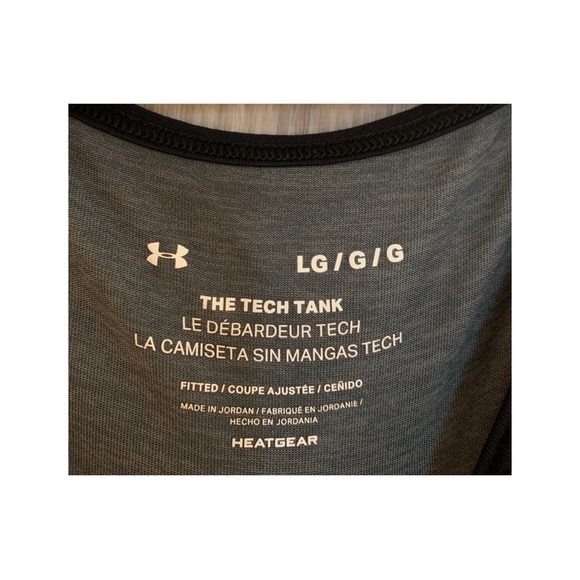 Under Armour grey heatgear sleeveless shirt (Large) - Picture 3 of 4